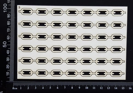 Chain Border Set - B - Small - White Chipboard