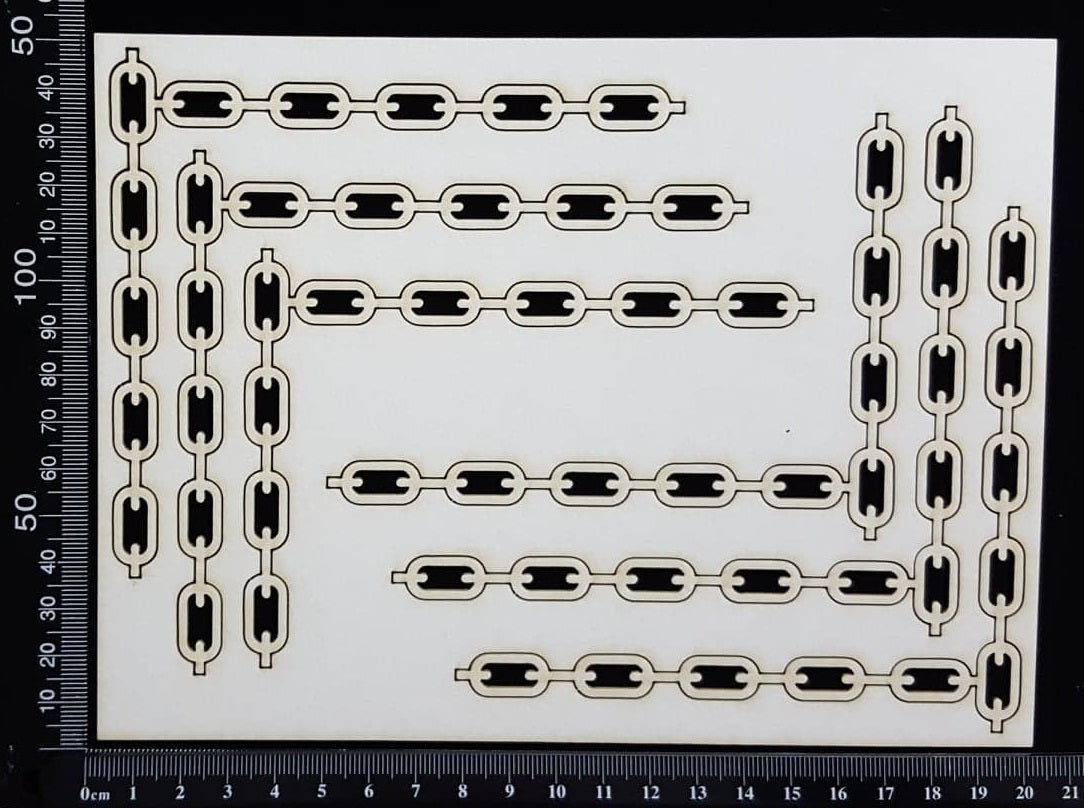 Chain Corners - White Chipboard