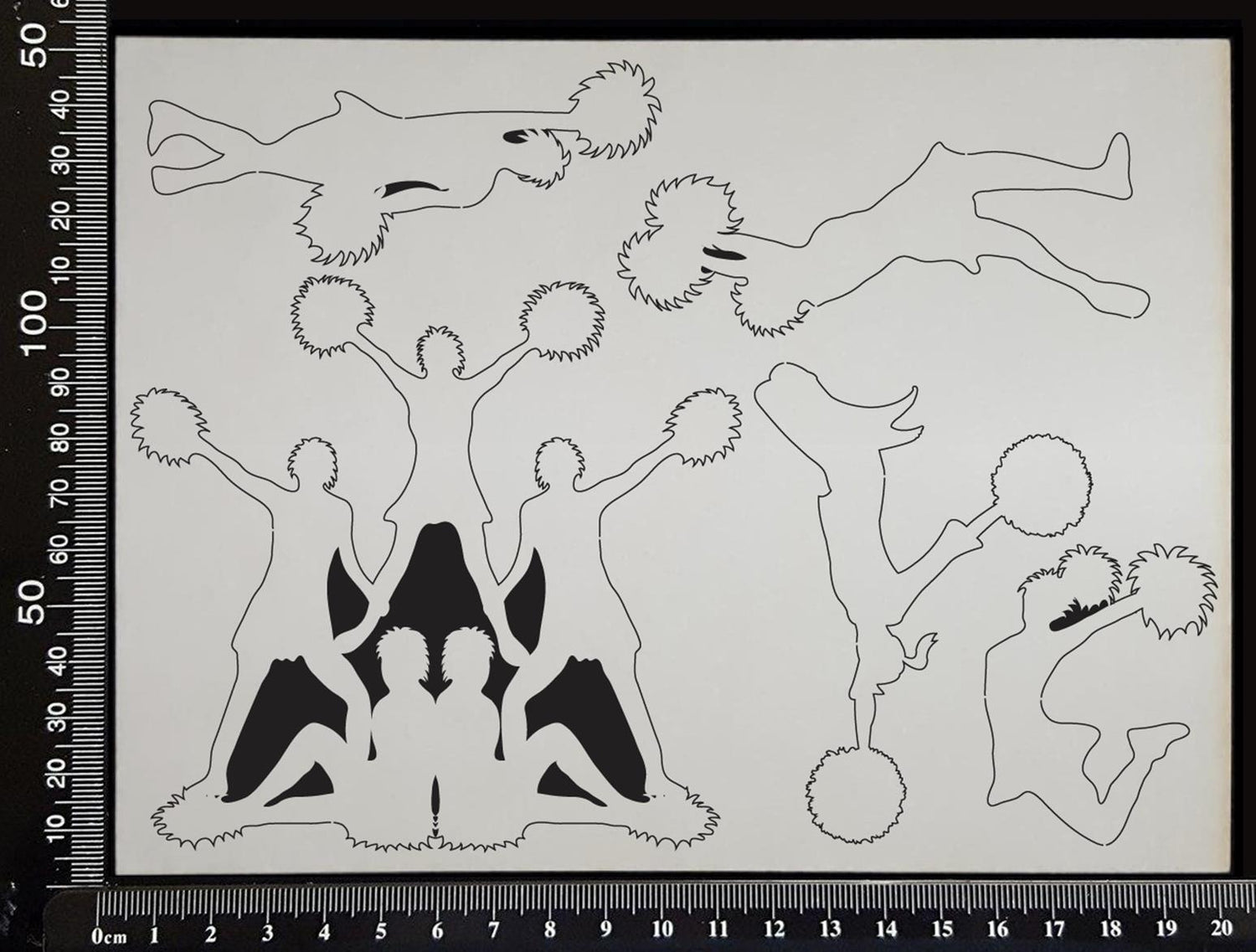 Cheerleader Set - White Chipboard