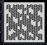 Chevron - Random - Stencil - 200mm x 200mm