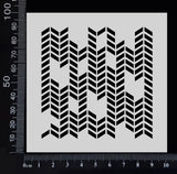 Chevron - Random - Stencil - 100mm x 100mm