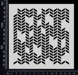 Chevron - Random - Stencil - 150mm x 150mm