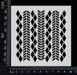 Chevron & Harlequin Mix - Stencil - 100mm x 100mm