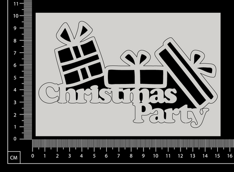 Christmas Party - B - White Chipboard