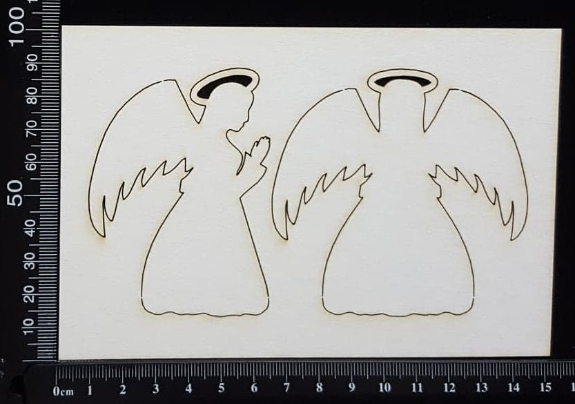 Christmas Angels - White Chipboard