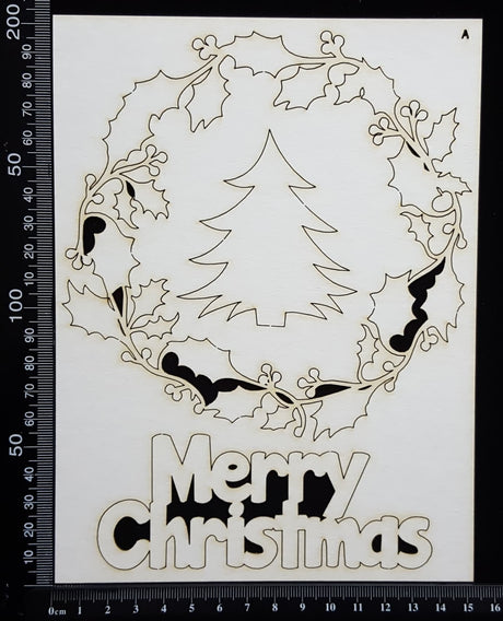 Christmas Frame and Elements Set - A - White Chipboard