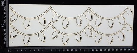 Christmas Lights Borders - A - Large - White Chipboard