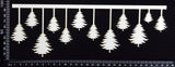 Christmas Tree Border - A - Large - White Chipboard
