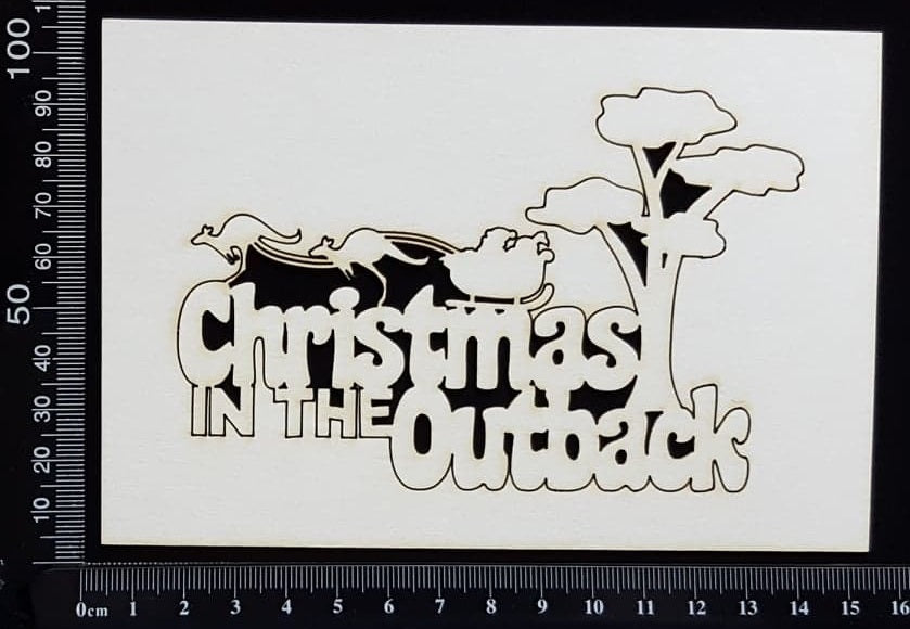 Christmas in the Outback - White Chipboard