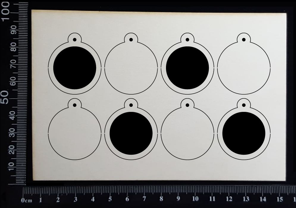 Circle Charms - White Chipboard