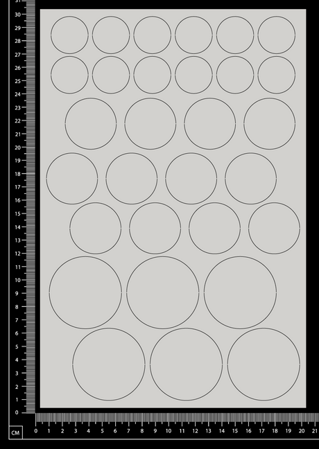 Assorted Circles Set - White Chipboard