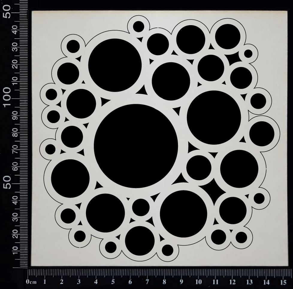 Circles Mesh - D - White Chipboard