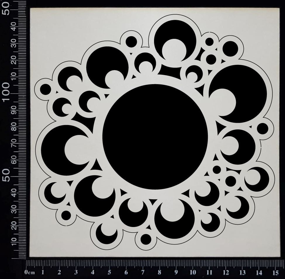 Circles Mesh - F - White Chipboard