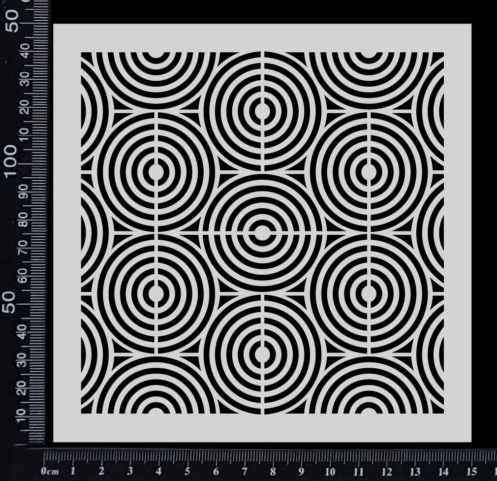 Circles in Circles - Mixed - Stencil - 150mm x 150mm
