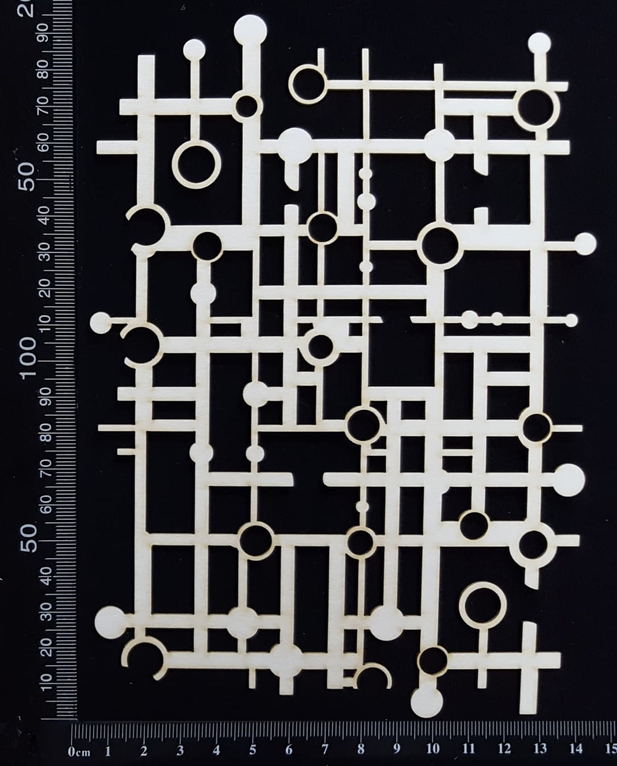 Circuit Mesh - B - Large - White Chipboard
