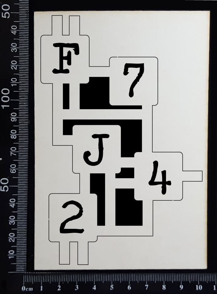Circuit Fragment - AB - Large - White Chipboard
