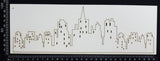 City Skyline Border - A - Large - White Chipboard