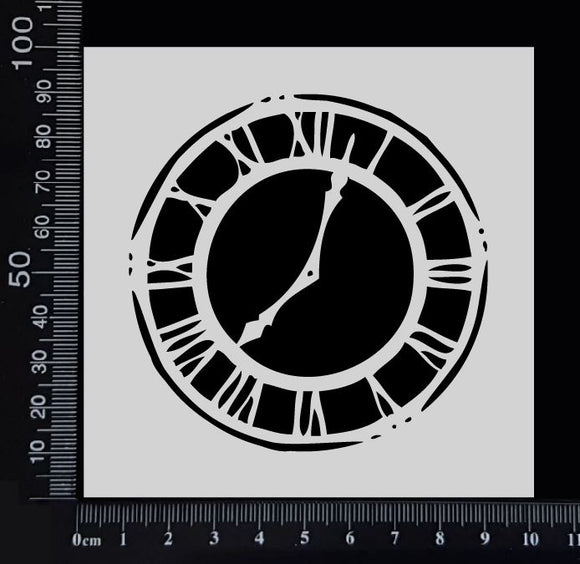 Clock A - Stencil - 100mm x 100mm