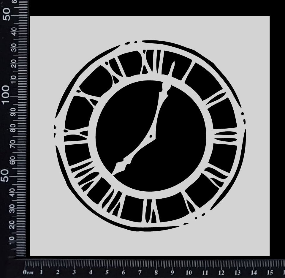 Clock A - Stencil - 150mm x 150mm