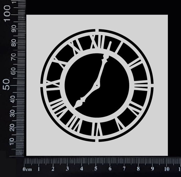 Clock B - Stencil - 100mm x 100mm