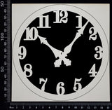 Clock Face - AB - Medium - White Chipboard