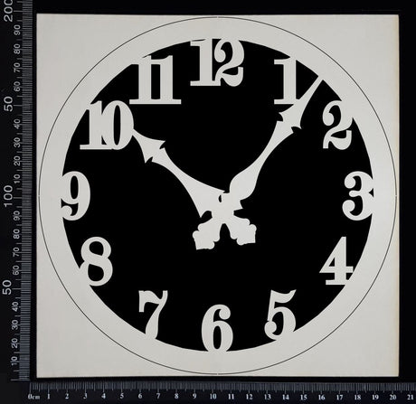 Clock Face - AC - Large - White Chipboard