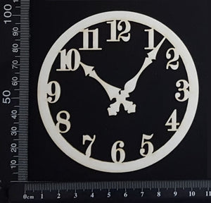 Clock Face - AA - Small - White Chipboard