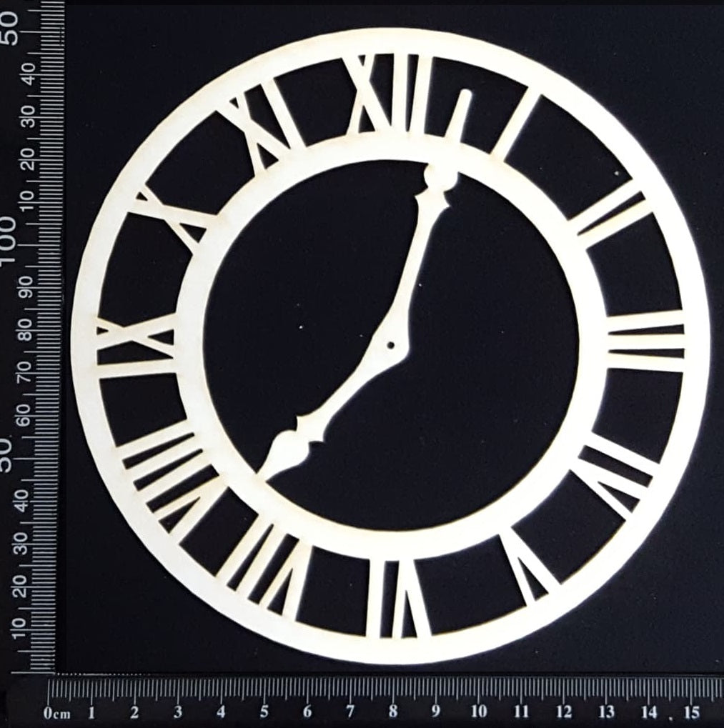 Clock Face - BB - Medium - White Chipboard