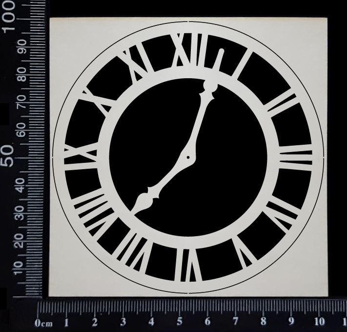 Clock Face - BA - Small - White Chipboard