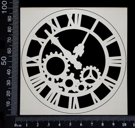 Clockwork Clock - CA - Small - White Chipboard