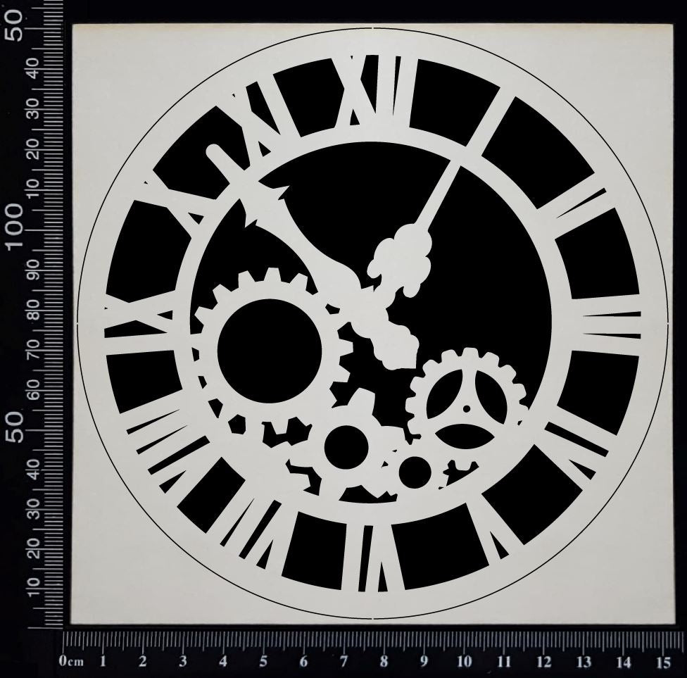 Clockwork Clock - CB - Medium - White Chipboard