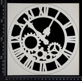 Clockwork Clock - CC - Large - White Chipboard