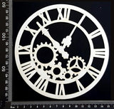 Clockwork Clock - CB - Medium - White Chipboard