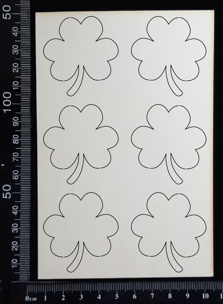 Clovers Set - White Chipboard