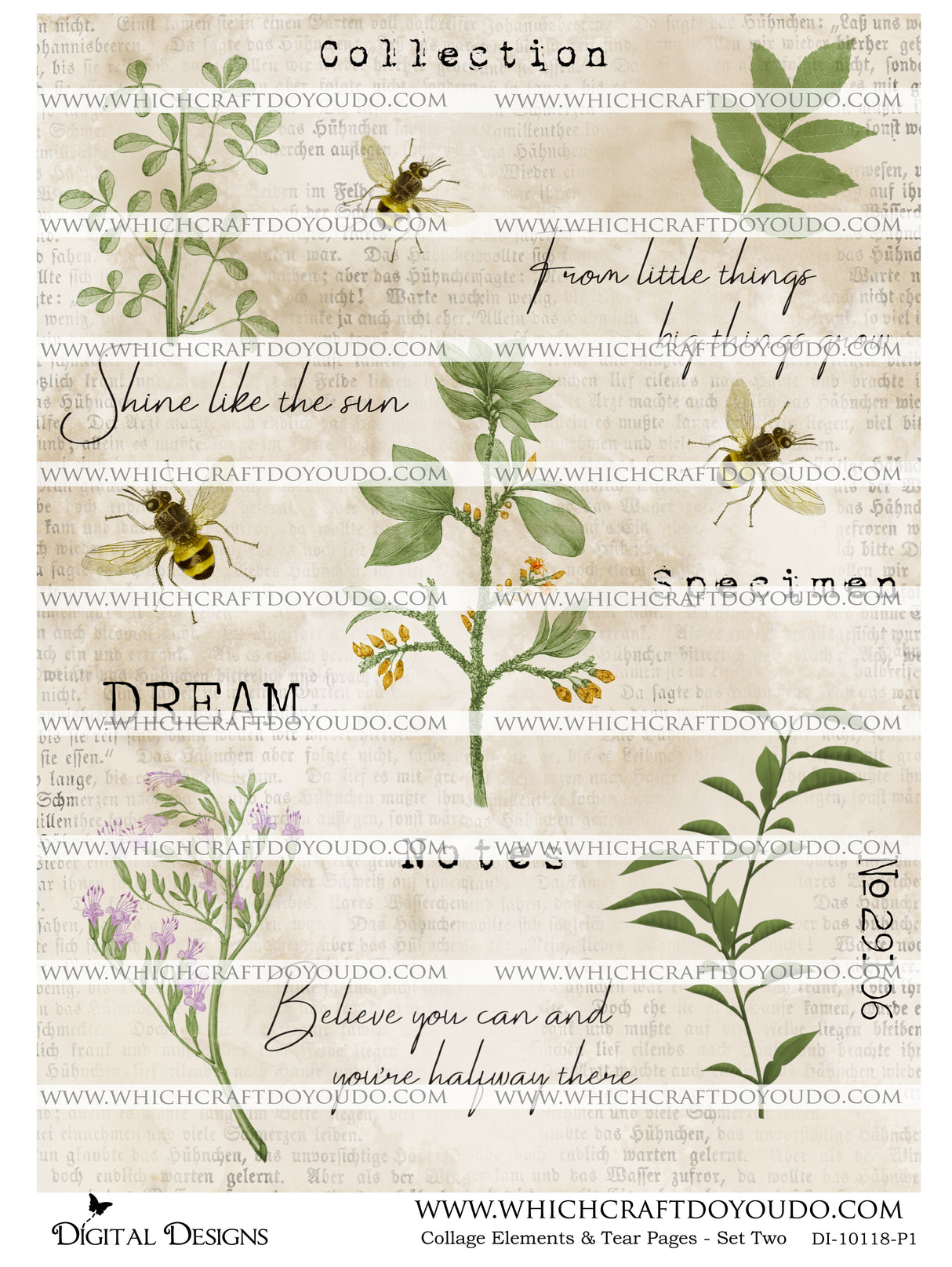 Collage Elements & Tear Pages - Set Two - DI-10118 - Digital Download