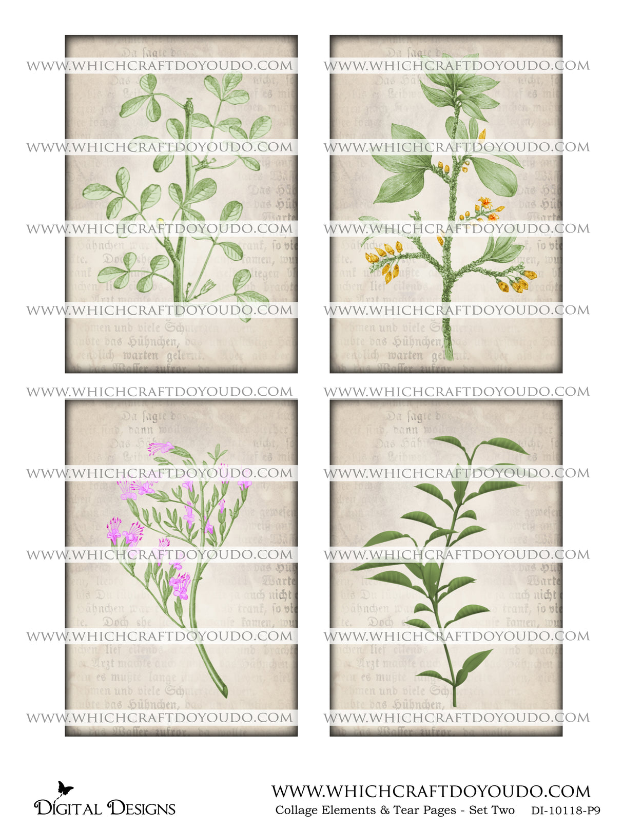 Collage Elements & Tear Pages - Set Two - DI-10118 - Digital Download
