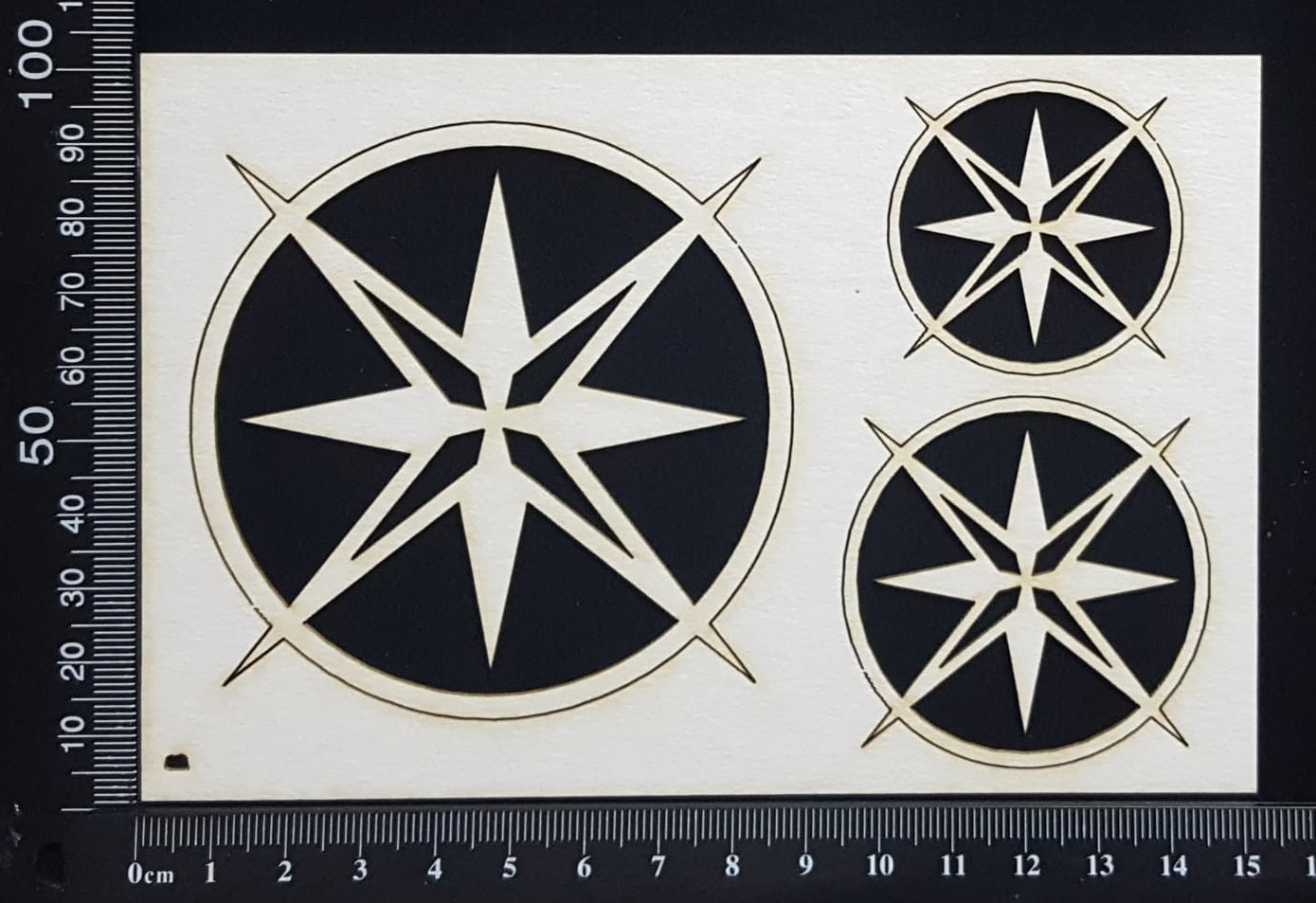 Compass Set - B - White Chipboard