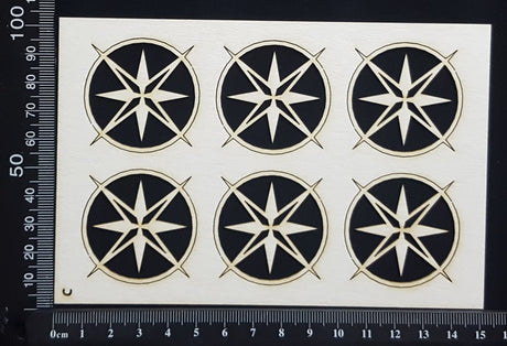 Compass Set - C - Small - White Chipboard