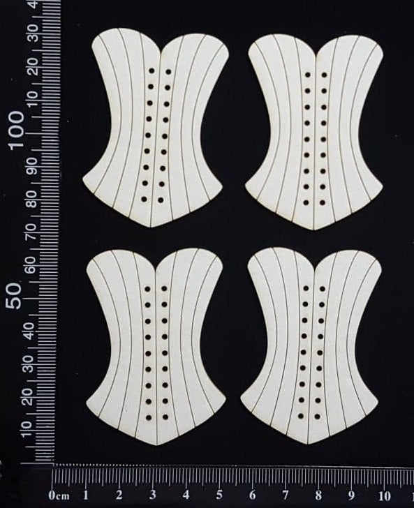 Corset Set - C - Small - White Chipboard