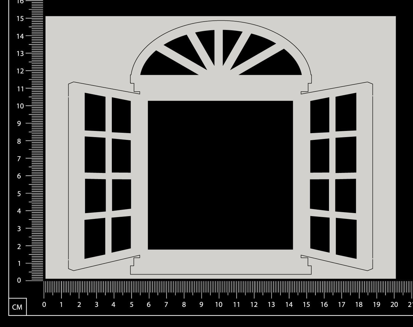 Cottage Window - Classic - Large - White Chipboard