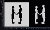 Couple - B - Stencil - 100mm x 100mm