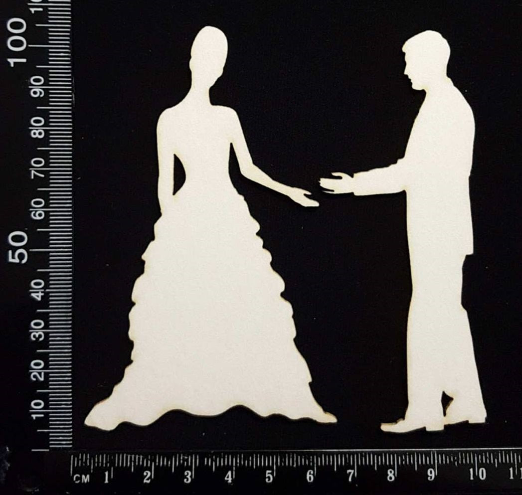 Dance Couple - A - White Chipboard