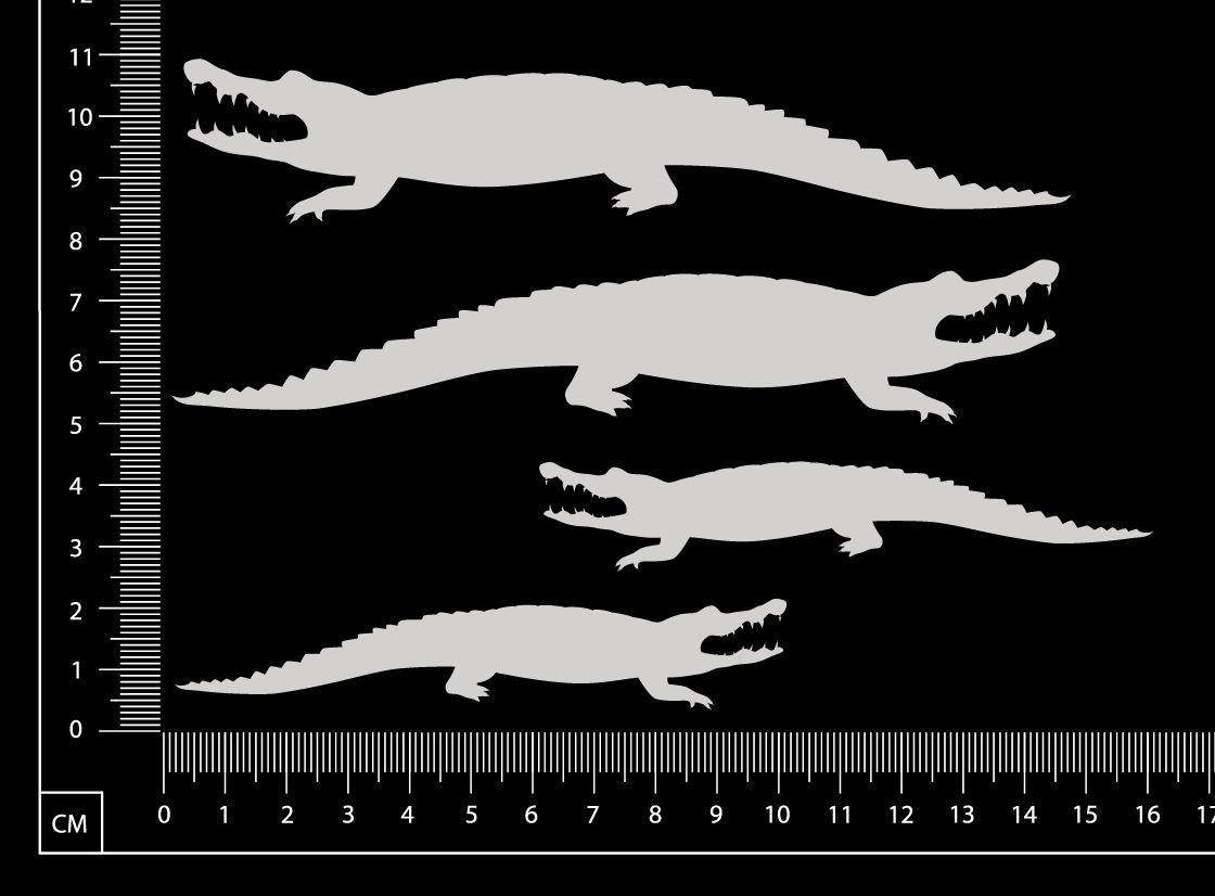 Crocodile Set - A - White Chipboard