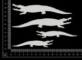 Crocodile Set - A - White Chipboard