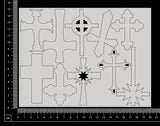 Crosses Set - A - White Chipboard