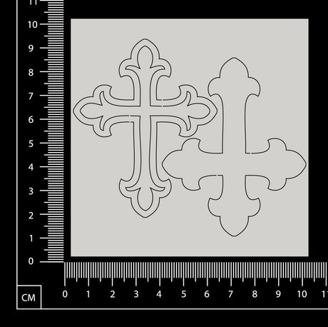 Crosses Set - B - White Chipboard