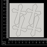 Crosses Set - C - White Chipboard