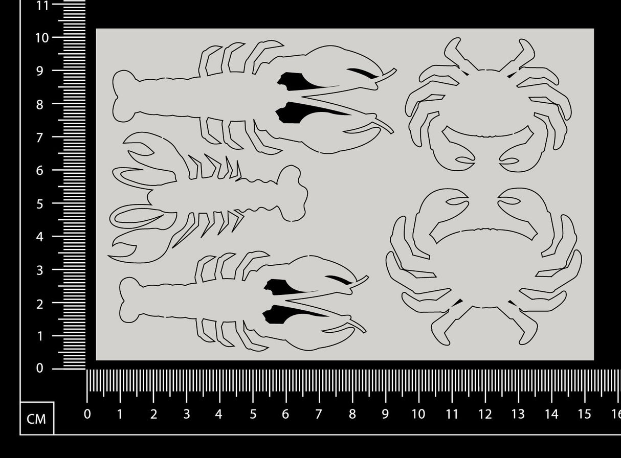 Crustaceans Set - B - White Chipboard