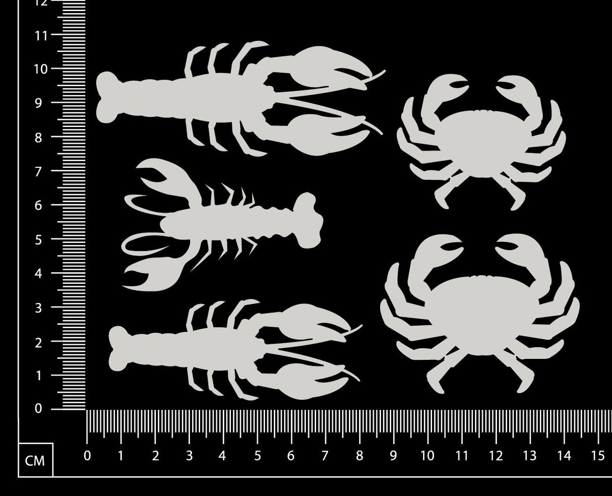 Crustaceans Set - B - White Chipboard