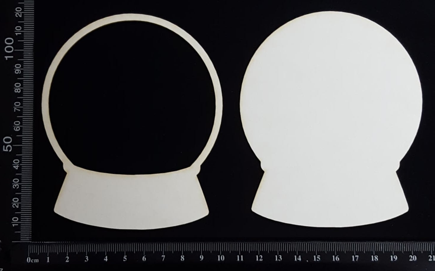Crystal Ball - D - Large - Layering Set - White Chipboard